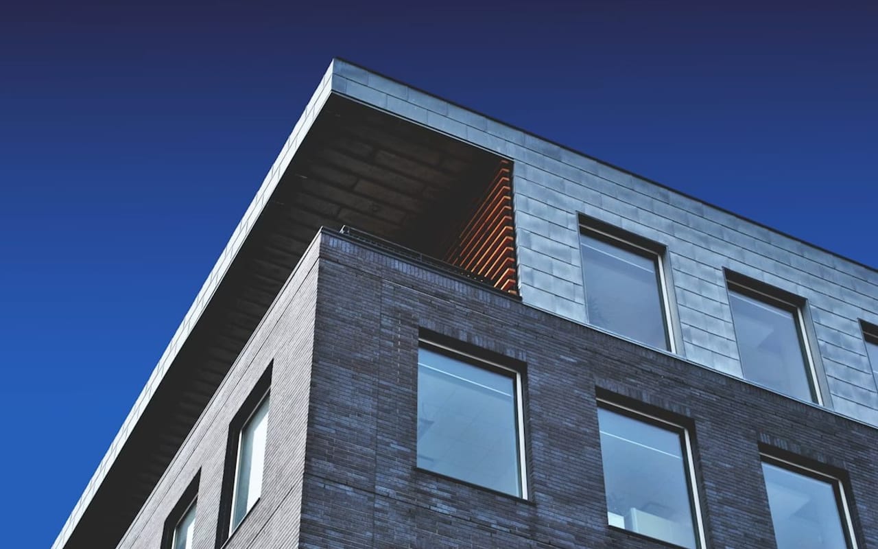 Abstract architectural interior with clean white lines and soft natural light